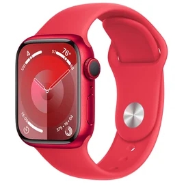 Apple Watch Series 9 Смарт сағаты, 41mm (PRODUCT)RED Aluminium Case with (PRODUCT)RED Sport Band - M/L (MRXH3) фото
