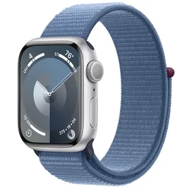 Apple Watch Series 9 Смарт сағаты, 41mm Silver Aluminium Case with Winter Blue Sport Loop (MR923) фото