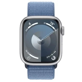 Apple Watch Series 9 Смарт сағаты, 41mm Silver Aluminium Case with Winter Blue Sport Loop (MR923) фото #1