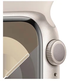 Apple Watch Series 9 Смарт сағаты, 41mm Starlight Aluminium Case with Starlight Sport Band - M/L (MR8U3) фото #2