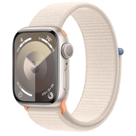 Apple Watch Series 9 Смарт сағаты, 41mm Starlight Aluminium Case with Starlight Sport Loop (MR8V3) фото