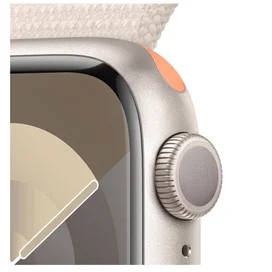 Apple Watch Series 9 Смарт сағаты, 41mm Starlight Aluminium Case with Starlight Sport Loop (MR8V3) фото #2