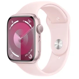 Apple Watch Series 9 Смарт сағаты, 45mm Pink Aluminium Case with Light Pink Sport Band - M/L (MR9H3) фото