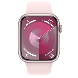 Смарт Часы Apple Watch Series 9, 45mm Pink Aluminium Case with Light Pink Sport Band - M/L (MR9H3) фото #1