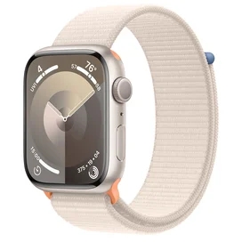 Смарт Часы Apple Watch Series 9, 45mm Starlight Aluminium Case with Starlight Sport Loop (MR983) фото