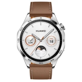 Huawei Watch GT4 (46mm) Смарт сағаты, Brown Leather Strap (Phoinix-B19L) фото #1