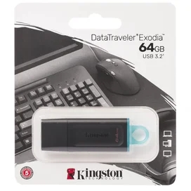 USB Флешка 64GB Kingston USB 3.2 Gen 1 Black (DTX/64GB) фото #1