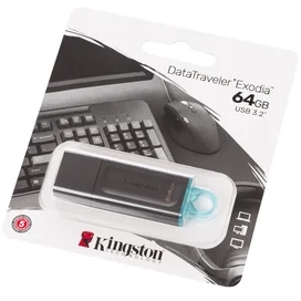 USB Флешка 64GB Kingston USB 3.2 Gen 1 Black (DTX/64GB) фото #2