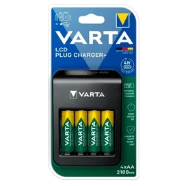 Зарядное устройство Varta LCD Plug Charger+ EU 4x2100mAh (57687101441) фото