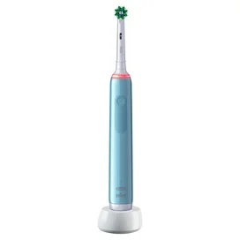 Электрическая зубная щётка Oral-B Pro 3 3000, с визуальным датчиком давления, голубая фото #2