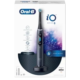Электрическая зубная щётка Oral-B iO Series 8 Black Onyx, с инновационной магнитной технологией, цветной дисплей, премиальный дорожный футляр, Чёрная фото #3