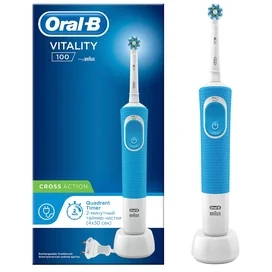 Oral-B Vitality D100 Сross Action, Blue тіс щеткасы фото