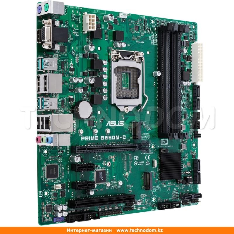 Материнская плата Asus PRIME B360M-C LGA1151 4DDR4 PCI-E 1x16 2x1 (HDMI+DP+VGA) mATX - фото #1
