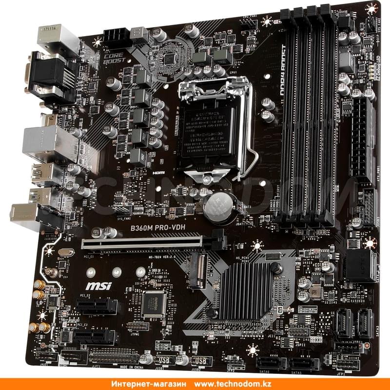 Материнская плата MSI B360M PRO-VDH LGA1151 4DDR4 PCI-E 1x16 2x1 (HDMI ...
