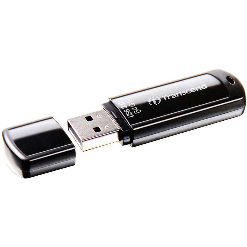 USB Флешка 64GB Transcend JetFlash 700 Type-A 3.1 Gen 1 (3.0) Black (TS64GJF700) - фото #1