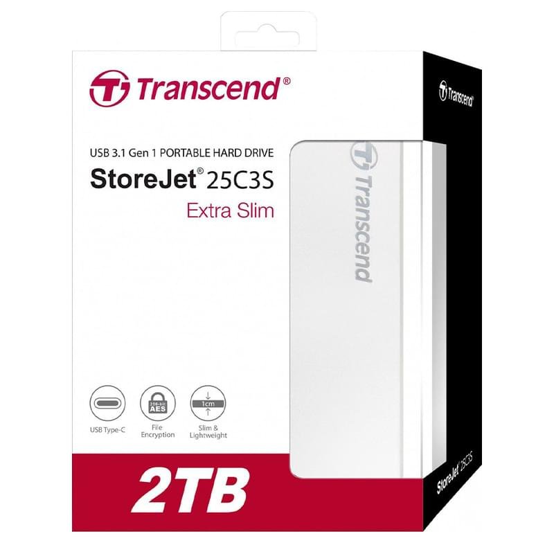 Внешний HDD 2.5" (USB 3.1) 2TB Transcend TS2TSJ25C3S - фото #2