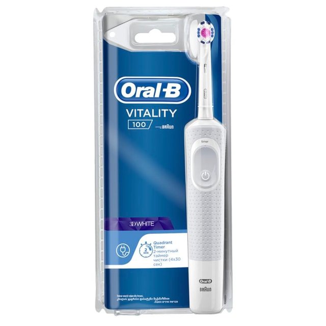 Электрическая зубная щётка Oral-B Vitality D100, белая - фото #1