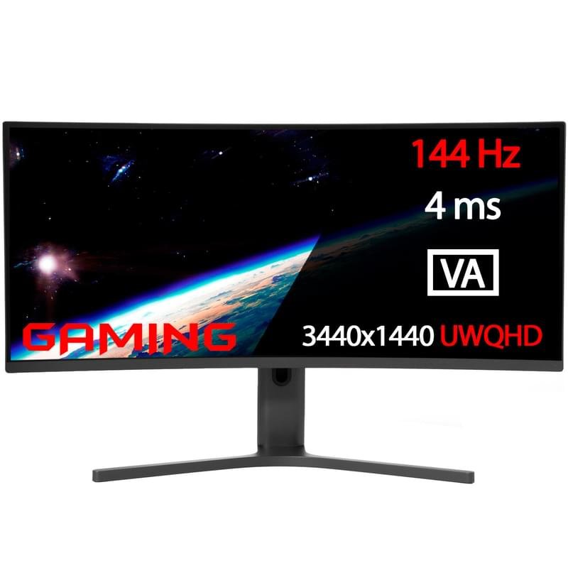 Монитор Игровой 34" Xiaomi XMMNTWQ34 3440х1440 21:9 VA 144ГЦ (2HDMI+2DP ...
