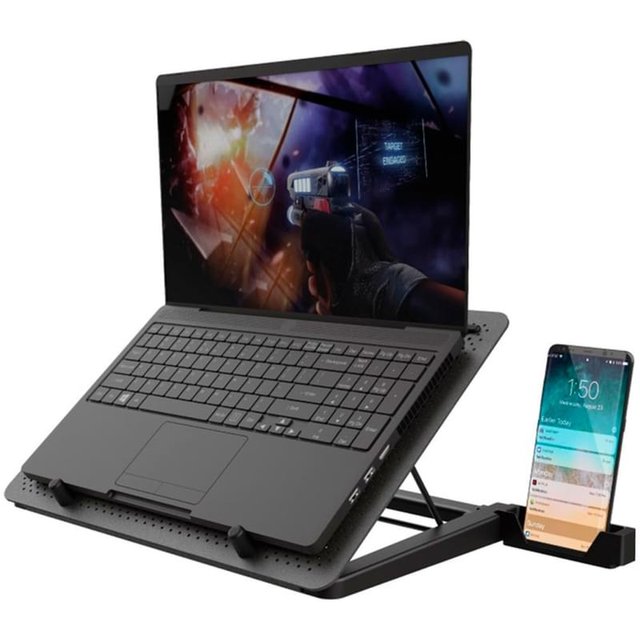 Охлаждающая подставка для ноутбука Trust GXT 1125 Quno до 17.3", Чёрный - фото #4