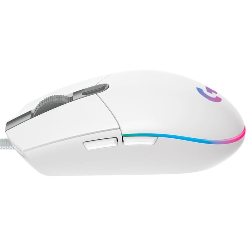 Мышка игровая проводная USB Logitech G102 LIGHTSYNC, White - фото #3