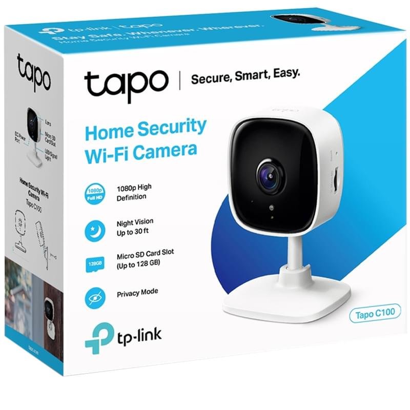 WiFi Камера TP-Link Tapo C100, Фиксированная, 1080p Full HD, Белая (TAPO C100) - фото #5