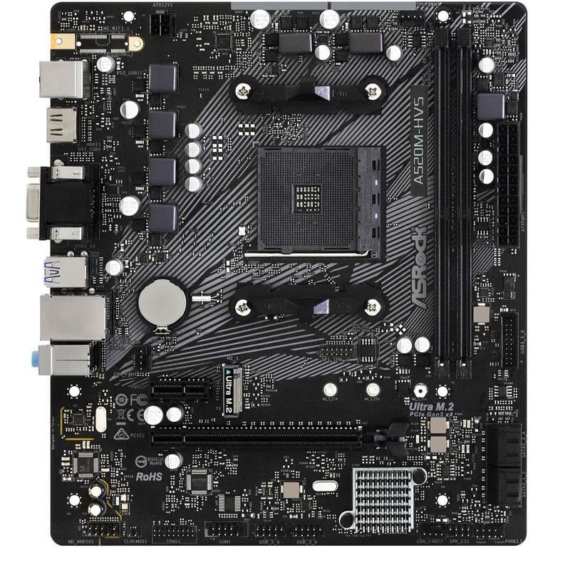 Материнская плата ASRock A520M-HVS AM4 2DDR4 PCI-E 1x16 1x1 (HDMI+VGA ...