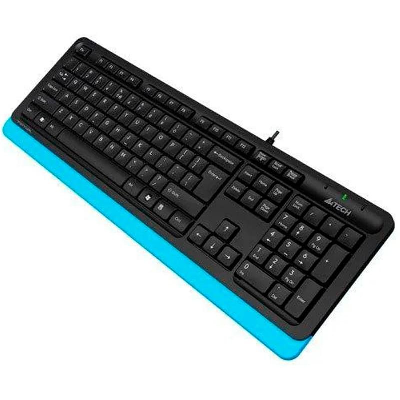 Клавиатура проводная USB A4tech Fstyler FK-10, Black/Blue - фото #4