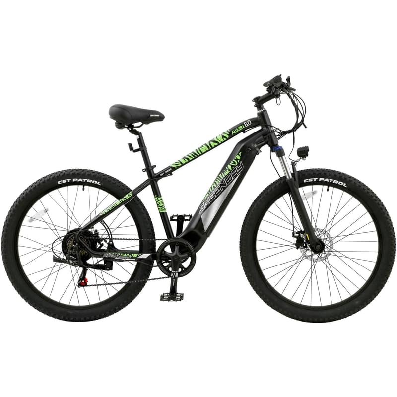 Электровелосипед Greenway 350W, 36V/10.40AH LG, 27,5" Black/Green (27DT231) - фото #0