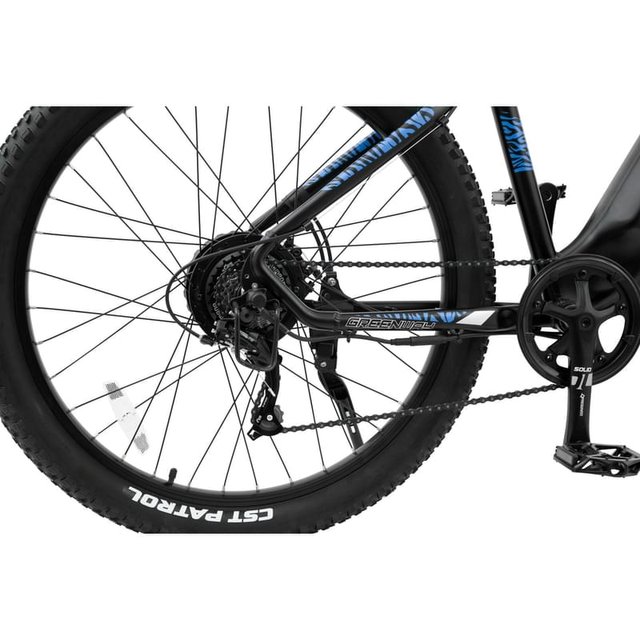 Электровелосипед Greenway 350W, 36V/10.40AH LG, 27,5" Black/Blue (27DT231) - фото #6