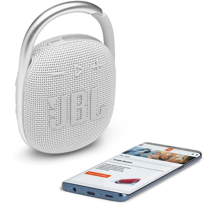 Колонка Bluetooth JBL Clip 4, White (JBLCLIP4WHT) - фото #7