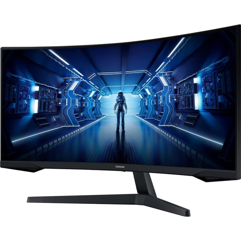 Монитор Игровой 34" Samsung LC34G55TWWIXCI 3440х1440 21:9 VA 165ГЦ (2HDMI+DP) Curved Black - фото #4