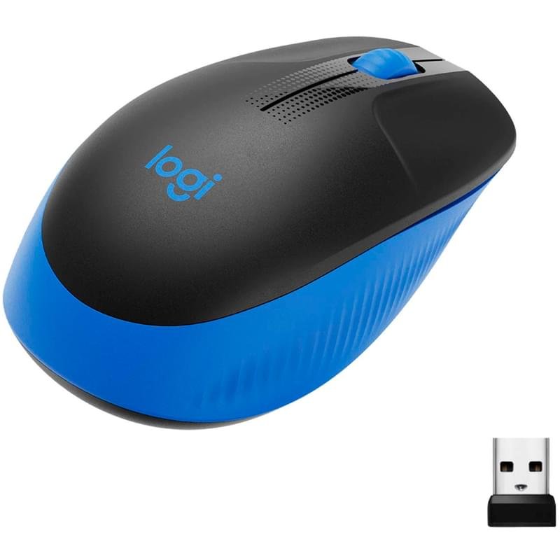 Мышка беспроводная USB Logitech M190 Blue - фото #1