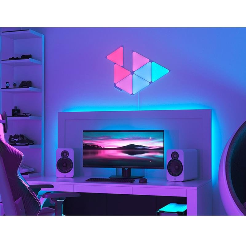 Умная система освещения Nanoleaf Shapes Triangles Starter Kit - 9 панелей (NL47-0002TW-9PK) - фото #2