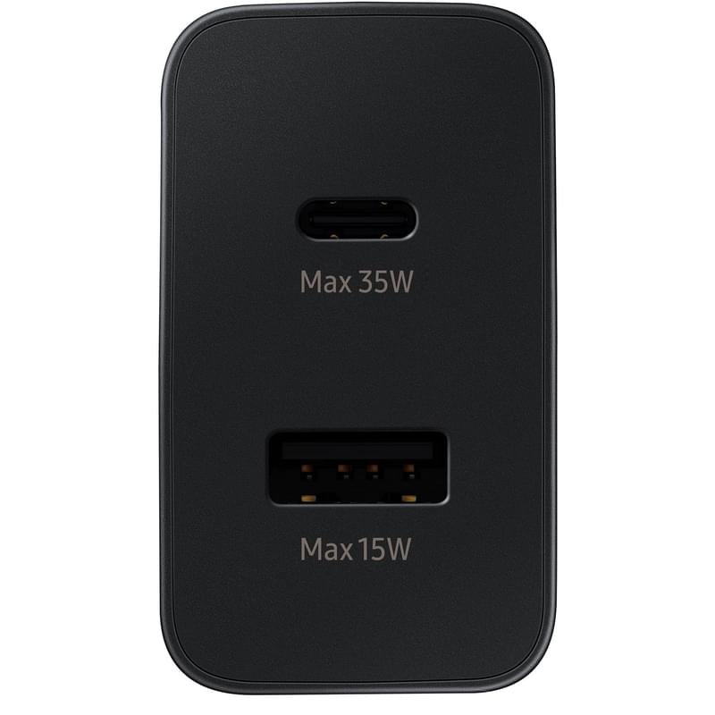 Адаптер питания Samsung, 1*USB, 1*Type-C 35Вт Charger Duo, Черный (EP-TA220NBEGRU) - фото #2