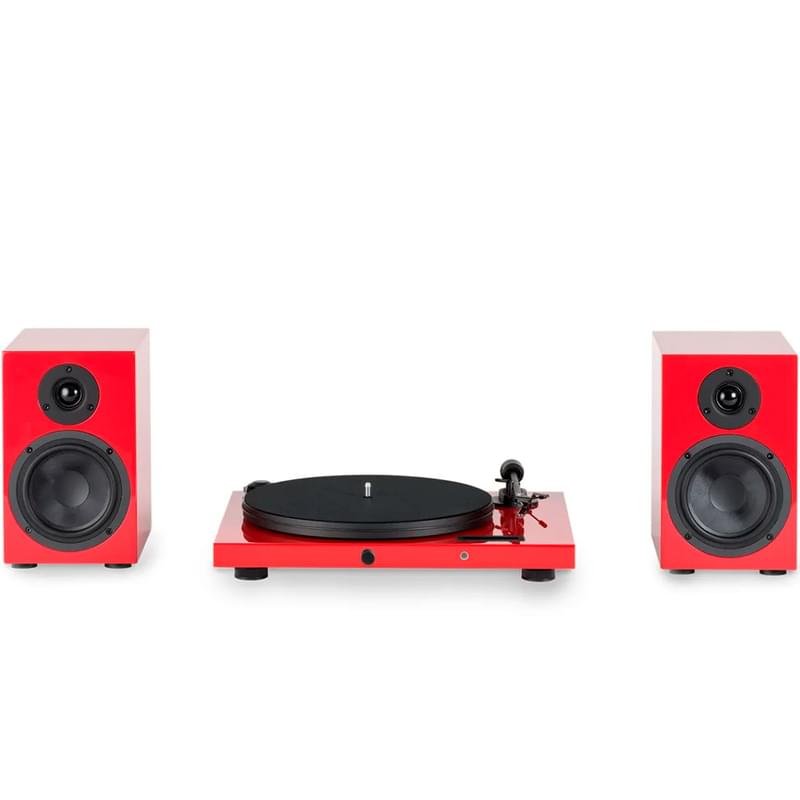 Виниловый проигрыватель PRO-JECT Jukebox E + Speaker Box 5 Красный - фото #0