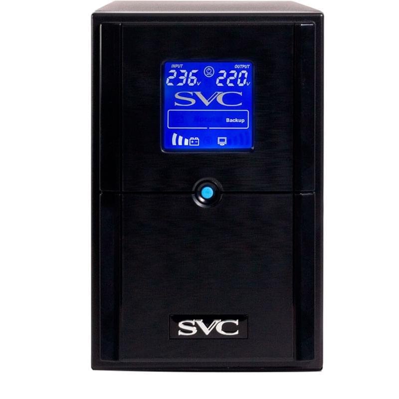 ИБП SVC, 1200VA/720W, AVR:165-275В, 3 Schuko, Black (V-1200-L-LCD) - фото #1