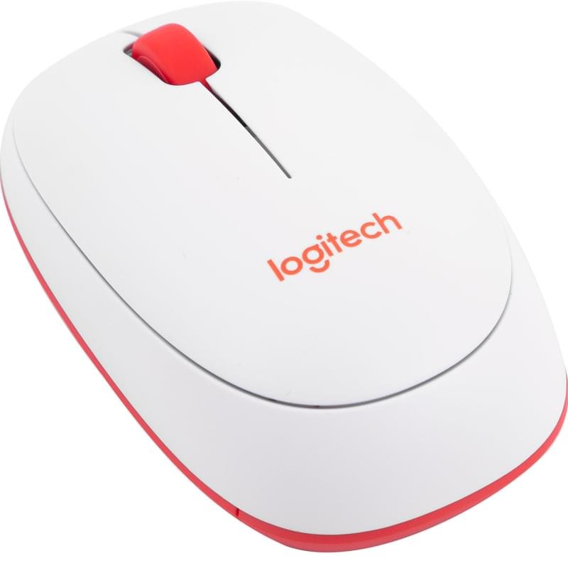 Клавиатура + Мышка беспроводные USB Logitech MK240 Nano White/Red (920-008212) - фото #4