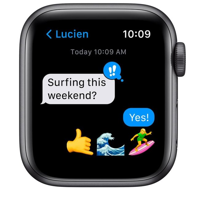 Смарт часы Apple Watch SE GPS, 44mm Space Gray Aluminium Case with Midnight Sport Band (MKQ63GK/A) - фото #6