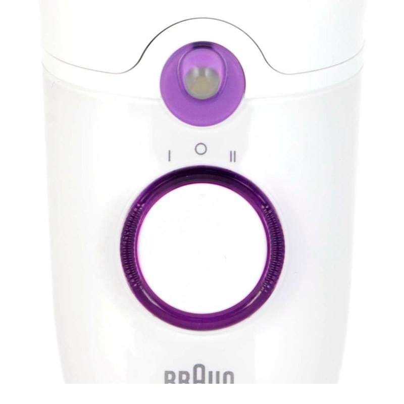 Эпилятор Braun Silk-épil 5 5-505P, для сухой эпиляции, c насадкой и подсветкой, белый/фиолетовый - фото #2