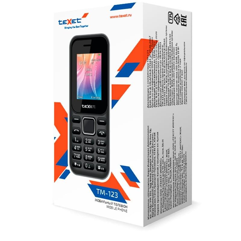 Мобильный телефон Texet TM-122 Black - фото #3