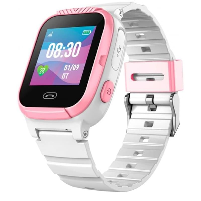 Детские смарт-часы с GPS трекером Jet KID Tiny (Белый\Розовый) - фото #0