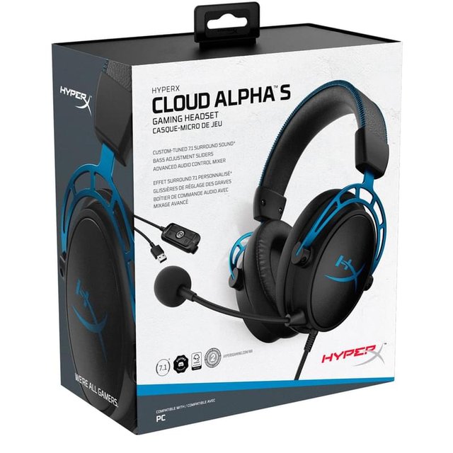 Игровая гарнитура HyperX Cloud Alpha S, Black/Blue (4P5L3AA) - фото #6