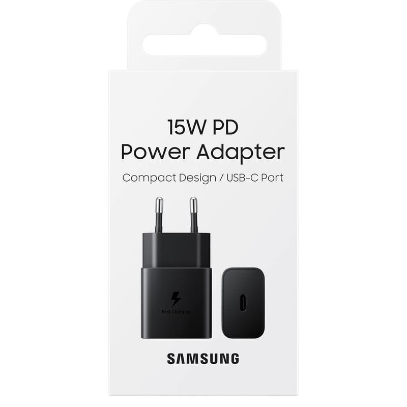Адаптер питания Samsung, 1*Type-C 15Вт, Black (EP-T1510NBEGRU) - фото #3