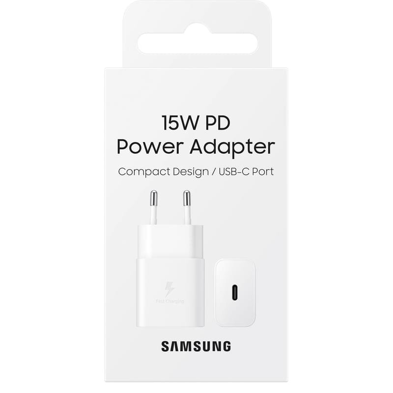 Адаптер питания Samsung, 1*Type-C 15Вт, White (EP-T1510NWEGRU) - фото #3