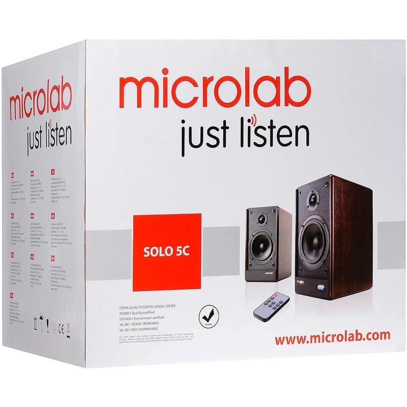 Колонки 2.0 Microlab SOLO 5C, Dark Wood - купить по лучшей цене в ...