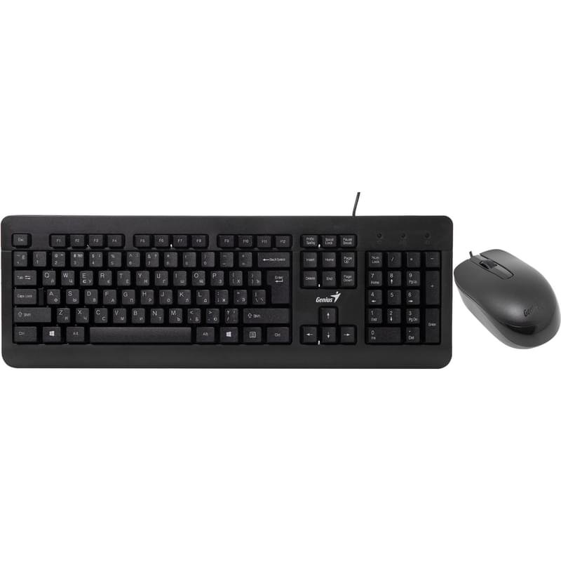 Клавиатура + Мышка проводные USB Genius KM-160, Black - фото #0