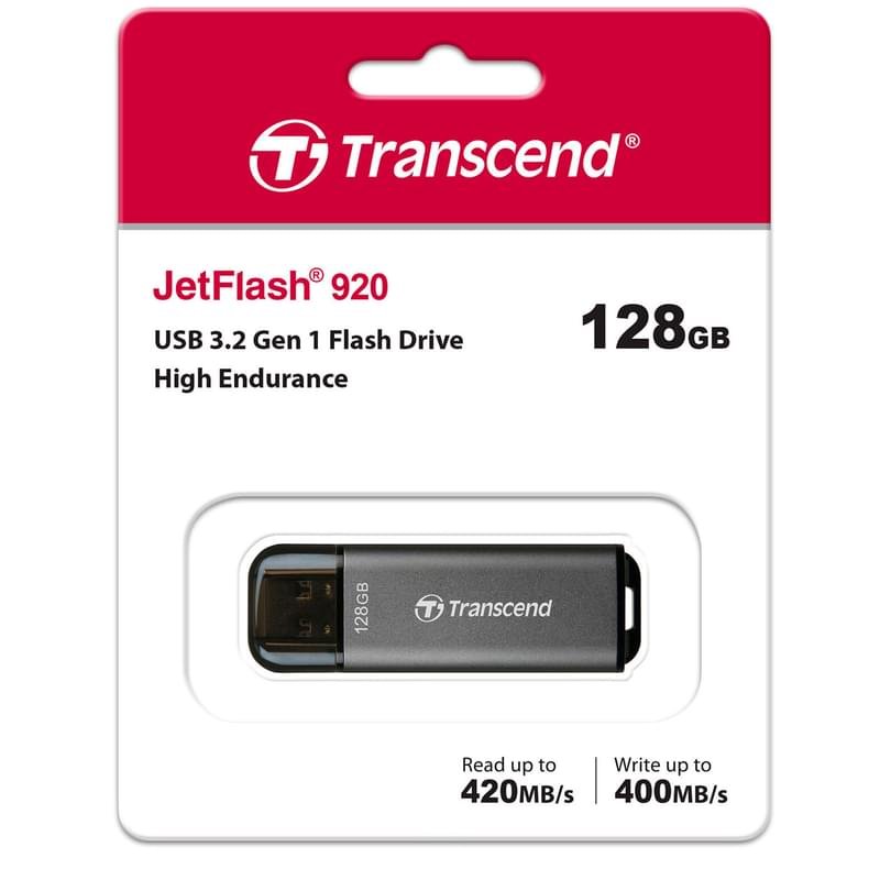 USB Флешка 128GB Transcend JetFlash 920 Type-A 3.2 Gen 1 (3.1) Silver Металл (TS128GJF920) - фото #8