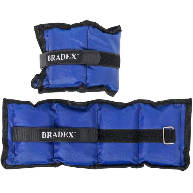 Bradex қолға және аяққа арналған ауырлатқыштары 2 дн.*1 кг, көк - фото #2