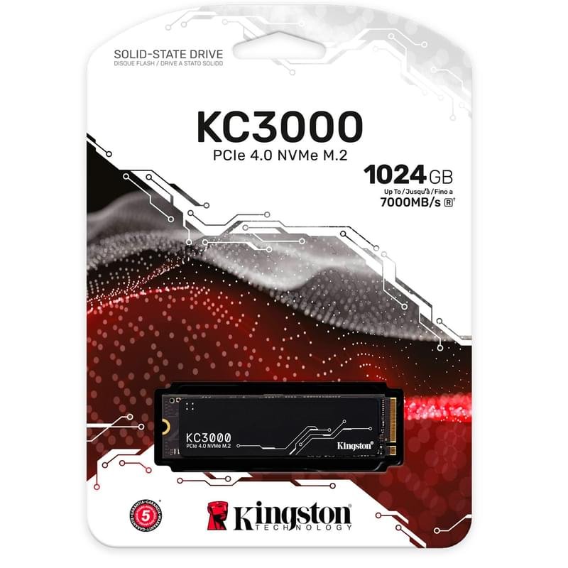 Внутренний SSD M.2 2280 1024GB Kingston KC3000 PCIe 4.0 x4 (SKC3000S/1024G) - фото #2