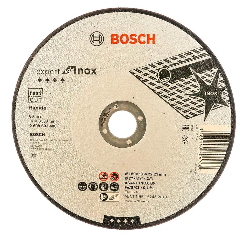 Круг отрезной Bosch EXPERT FOR INOX 180 x 1.6 мм (2608603406) - фото #0